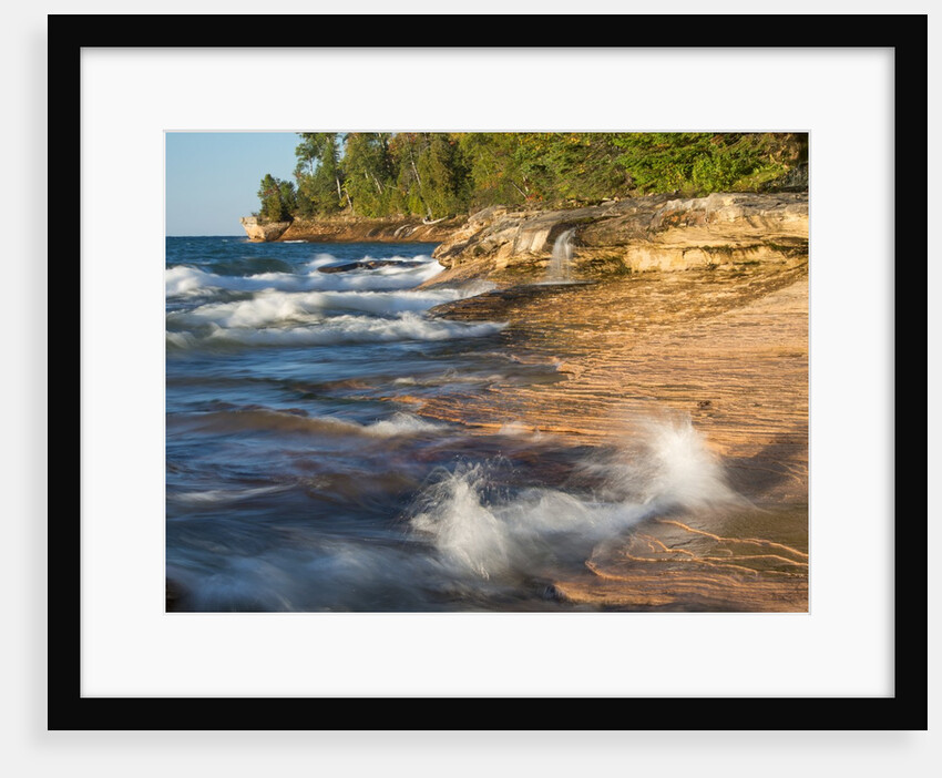 Small waterfall along the edge of Miner's beach at Lake Superior in Pictured Rocks National Seashore by Anonymous