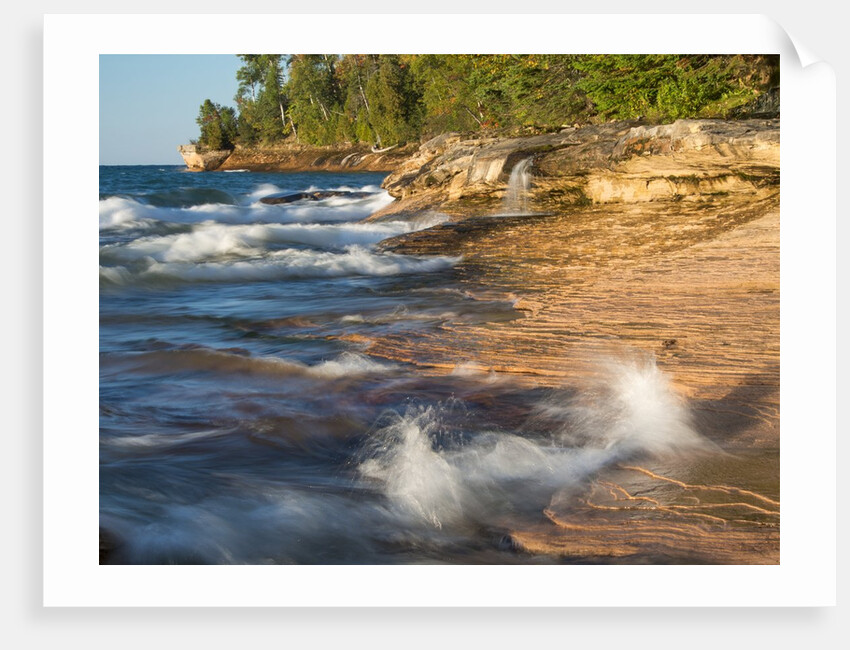 Small waterfall along the edge of Miner's beach at Lake Superior in Pictured Rocks National Seashore by Anonymous