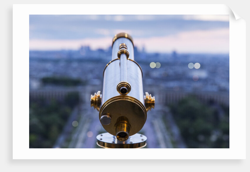 Viewing Telescope atop Eiffel Tower, Paris, France by Anonymous
