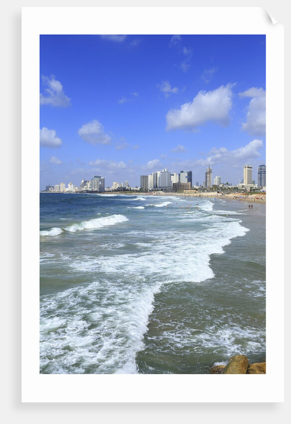The beach near the Old Jaffa.Tel Aviv on the background. by Anonymous