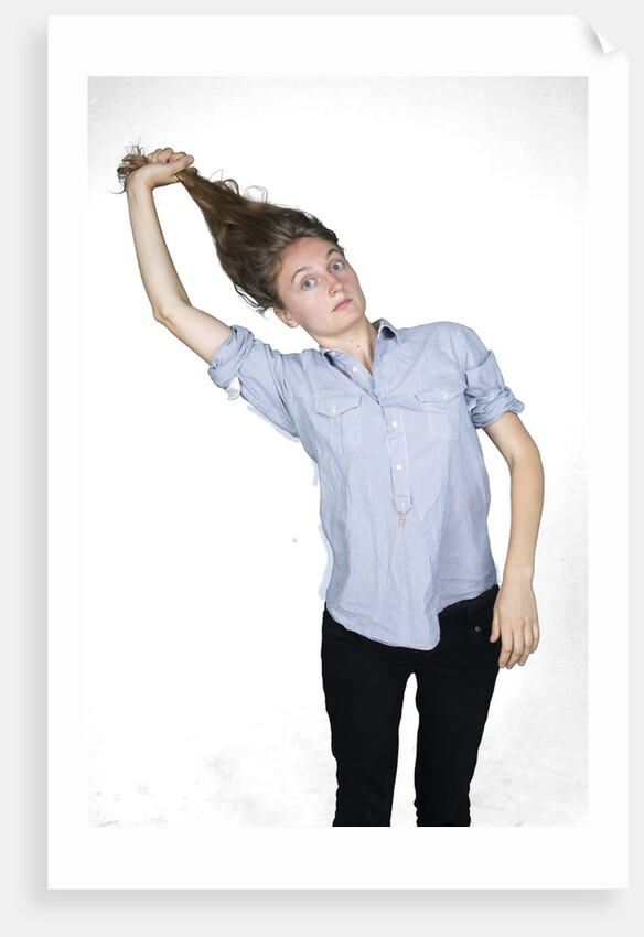 Woman pulling hair by Anonymous