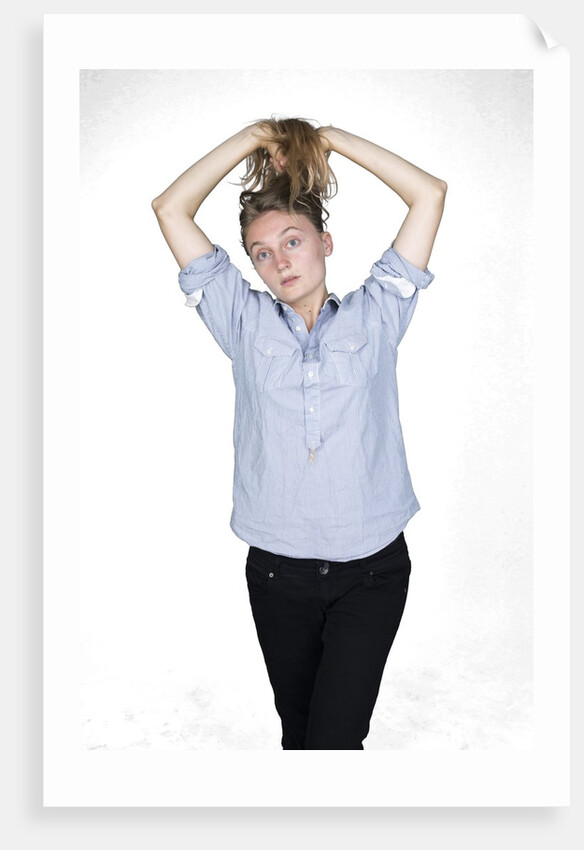 Woman pulling hair by Anonymous
