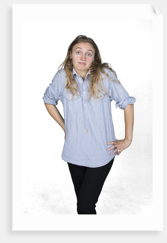 Woman with hands on hips by Anonymous