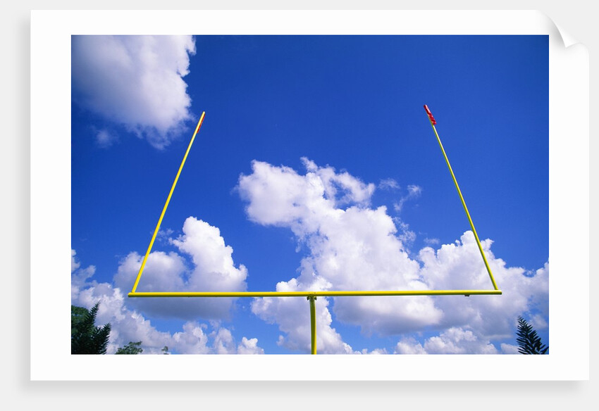 Football Goal Posts Against Sky by Anonymous