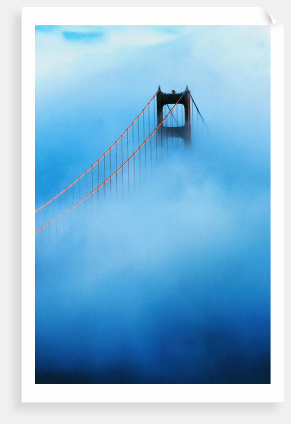 Golden Gate Bridge in Fog by Anonymous