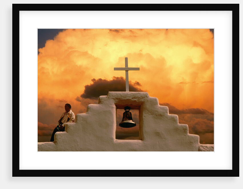 Church Bell and Cross at Twilight by Anonymous