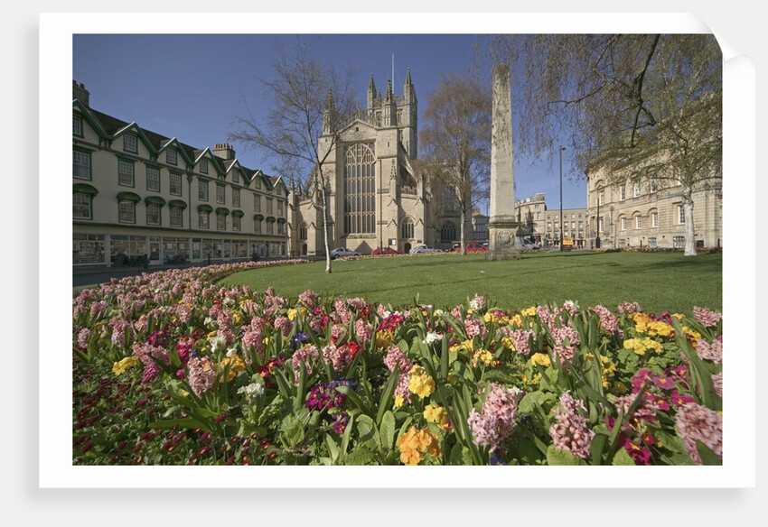 Gardens on East Side of Bath Abbey by Corbis