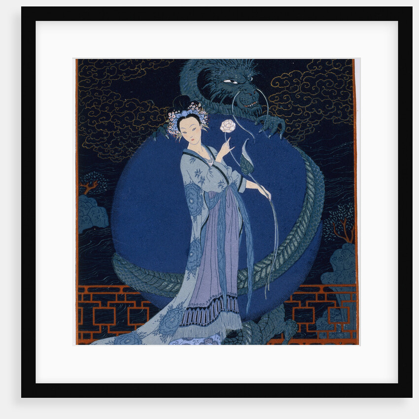 Lady With a Dragon by Georges Barbier