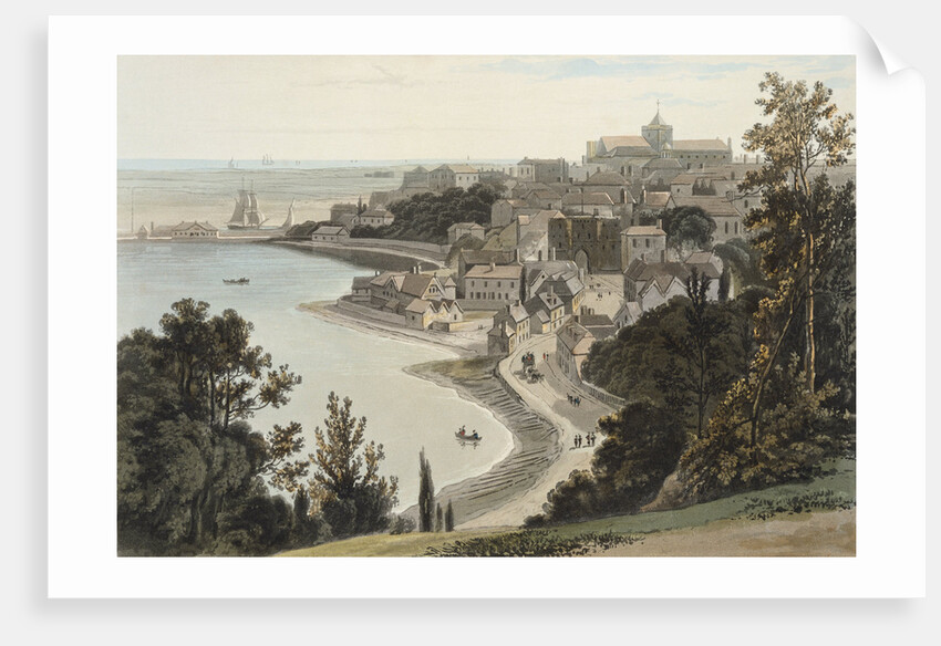 Engraving of Sussex: View of Rye by William Daniell