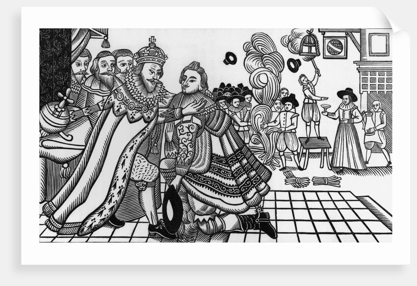 Print of Prince Charles Arriving at the Spanish Court by Anonymous