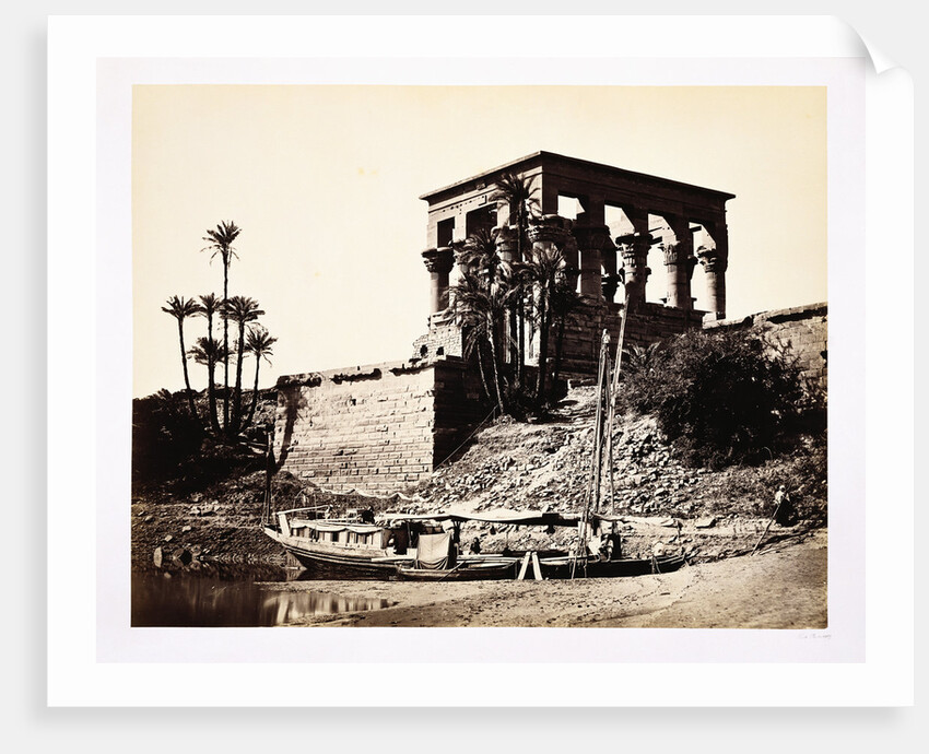 Kiosk of Trajan and Early Nice Cruise Boat by Francis Frith