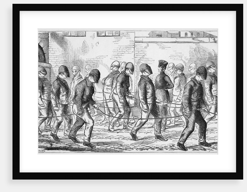 Engraving Depicting Convicts Exercising in Pentonville Prison by Anonymous