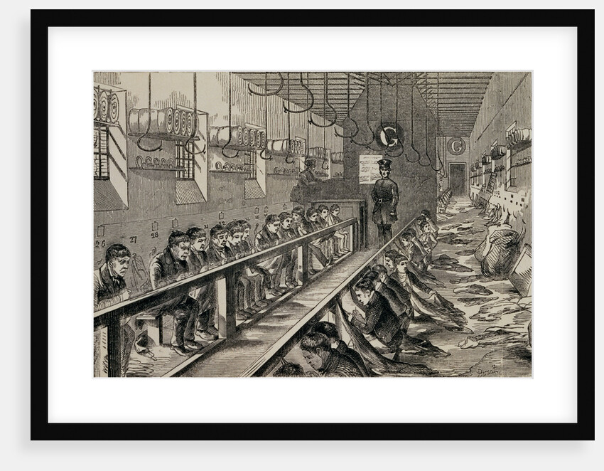 Engraving Depicting The Workshop Under the "Silent System" at Millbank Prison by Anonymous