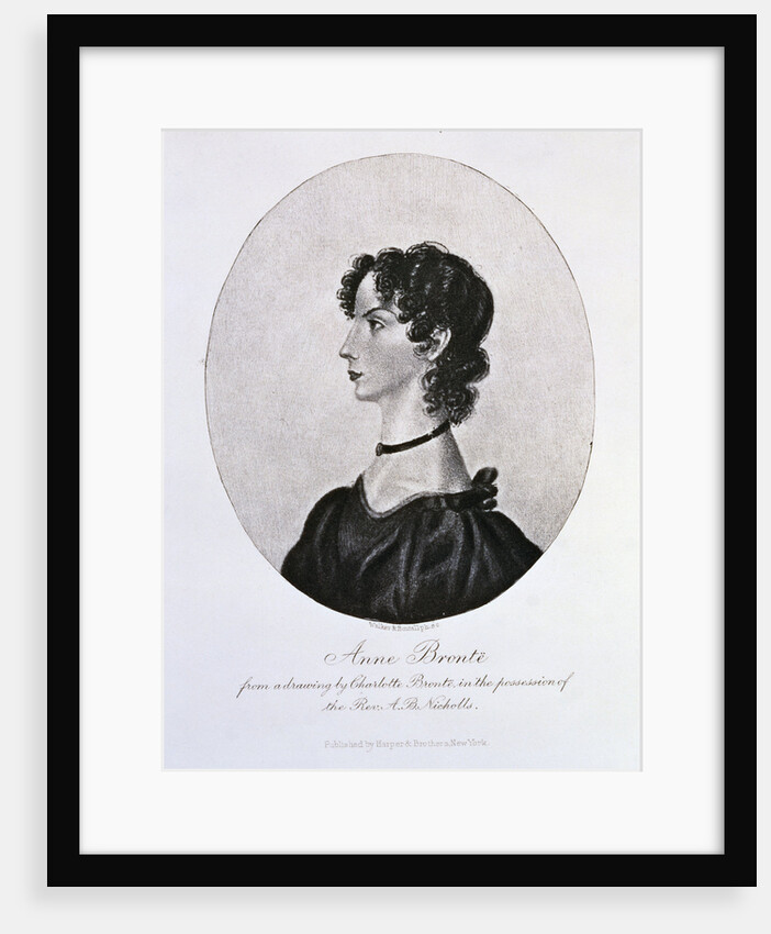 Engraving of Anne Bronte by Walker and Boutall