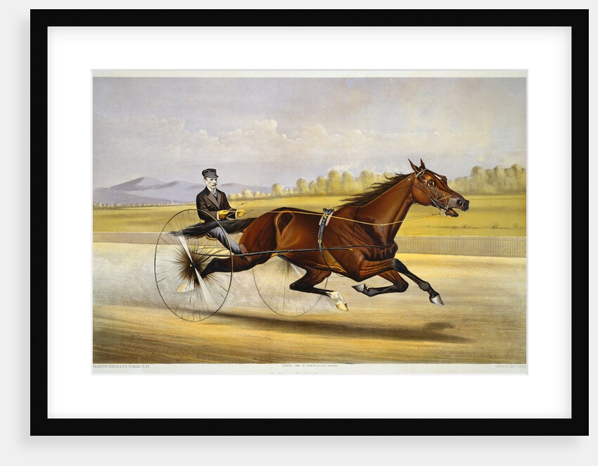 Queen of the Turf, 'Maud S', Driven by W.W. Bair Lithograph by Nicholas Winfield Scott Leighton