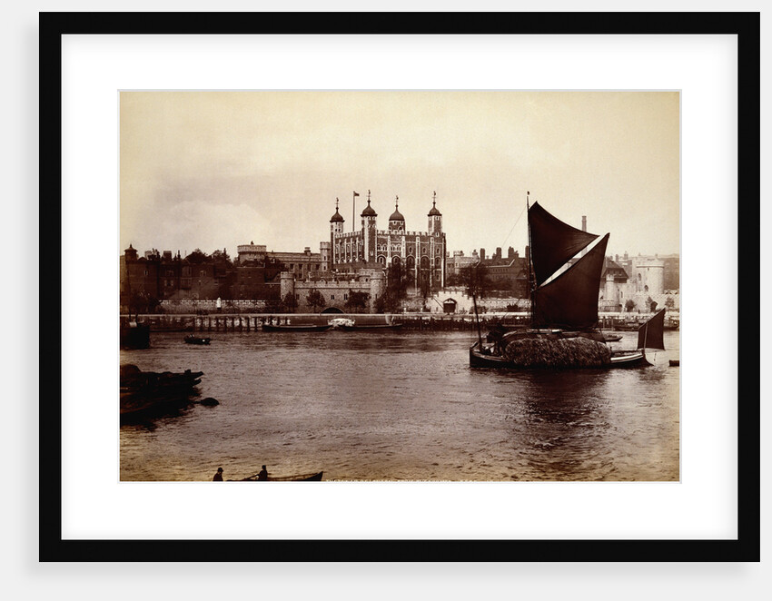 A Hau Barge Passing the Tower of London on the Thames by Anonymous