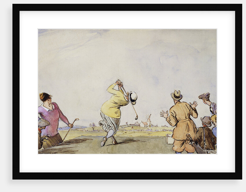 Late Edwardian Golfing Scene by Anonymous