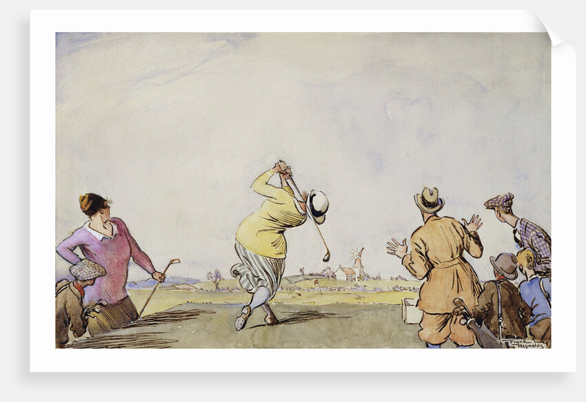 Late Edwardian Golfing Scene by Anonymous