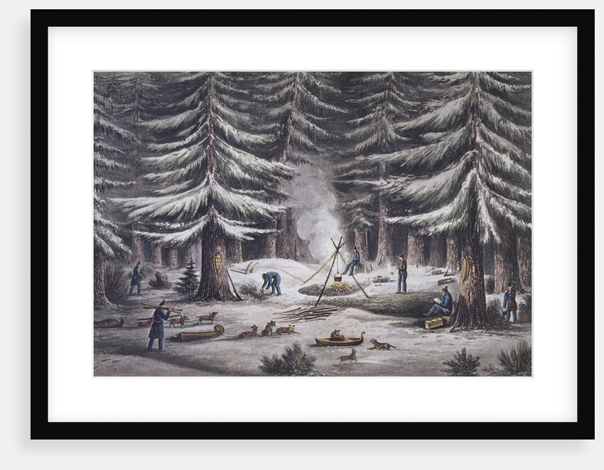 Manner of Making a Resting Place on a Winter's Night by Edward Finden