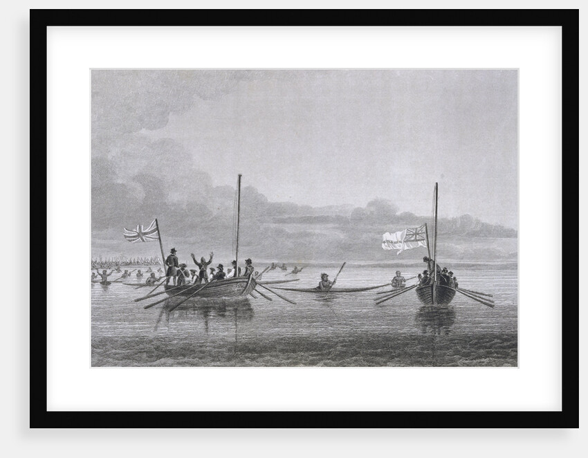 Eskimaux Coming Towards the Boats by Edward Finden