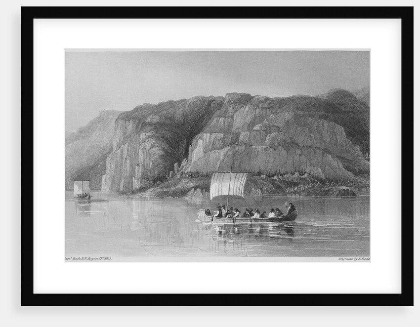Indian Canoe, North Shore of Great Slave Lake from Narrative of the Arctic Land Expedition to the Mouth of the Great Fish River, Arctic Ocean, 1833, 1834, 1835. by Anonymous