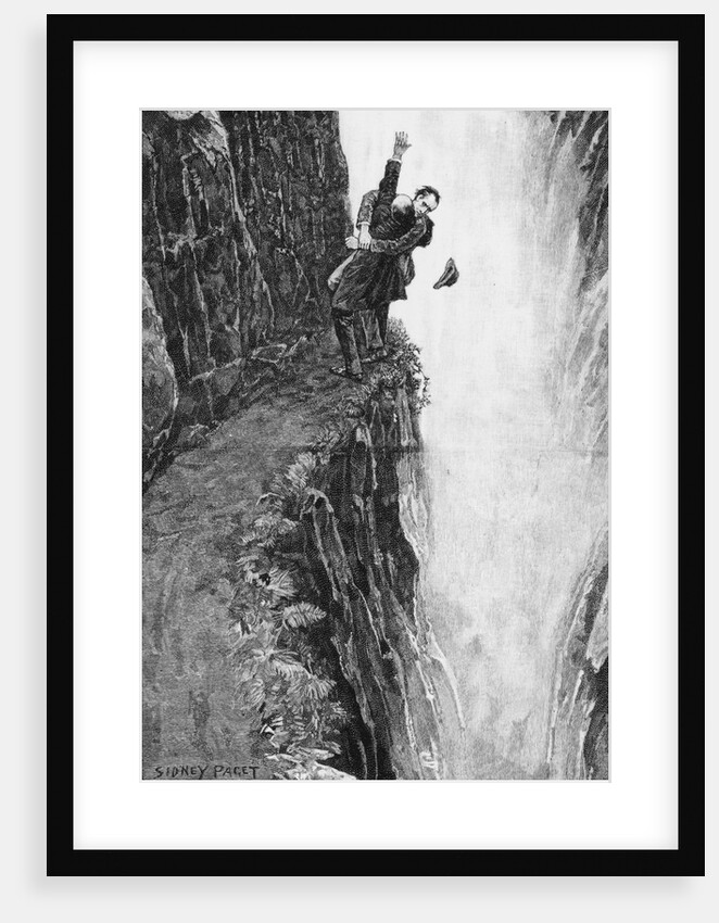 Illustration of the Death of Sherlock Holmes by Sidney Paget