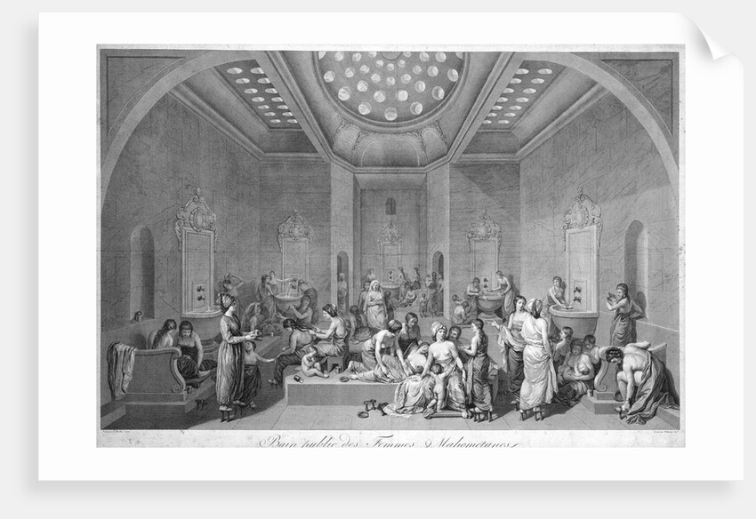 Women Washing in Public Turkish Bath by Anonymous