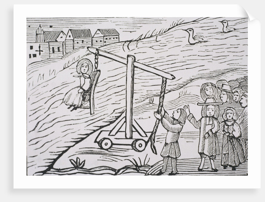 Woman Accused of Witch Craft is Lowered into a River by Anonymous