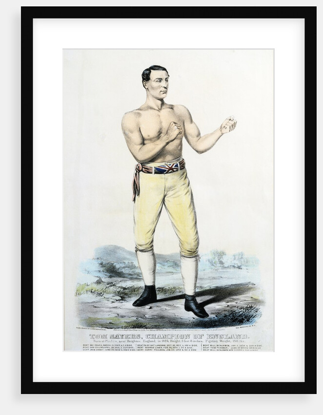 Tom Sayers, Champion of England Victorian Print by Anonymous