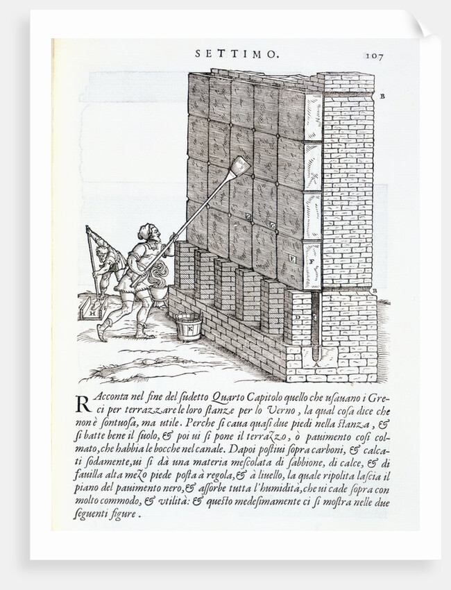Illustration of Building Methods by Giovanni Antonio Rusconi