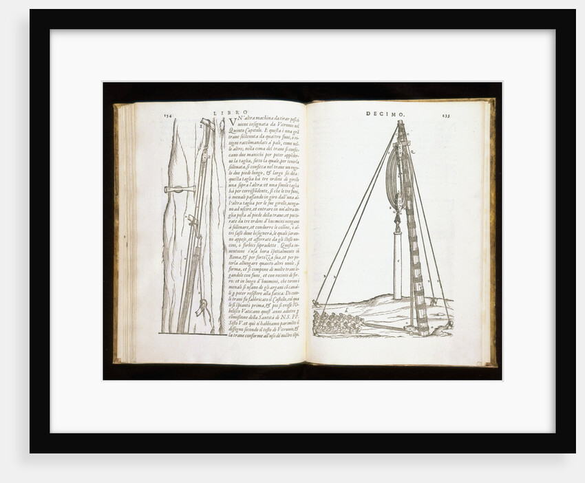 Illustration of Methods for Raising Columns by Giovanni Antonio Rusconi