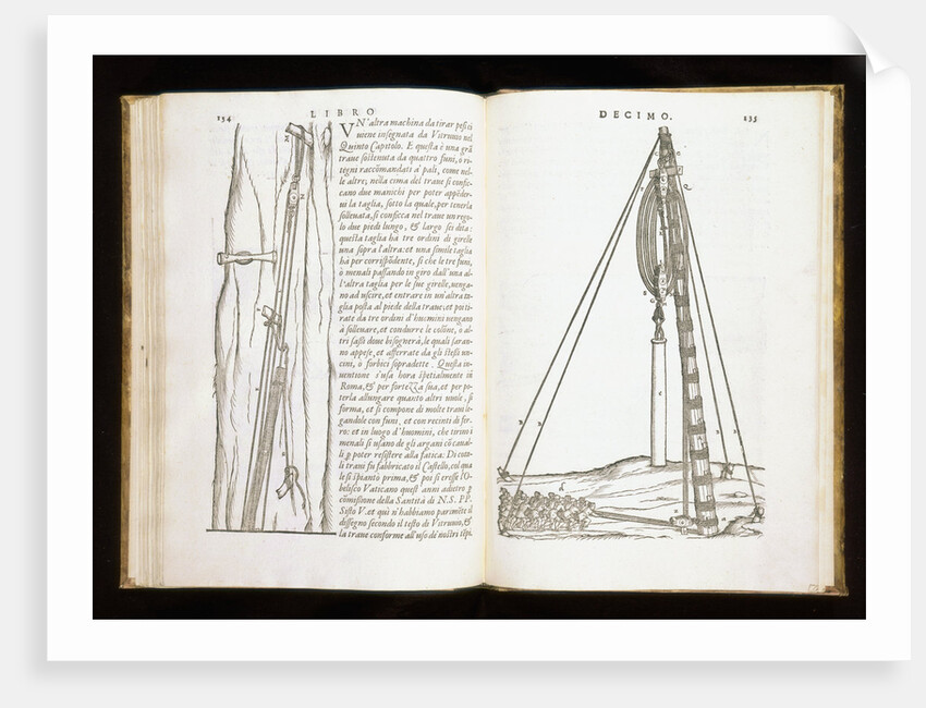 Illustration of Methods for Raising Columns by Giovanni Antonio Rusconi