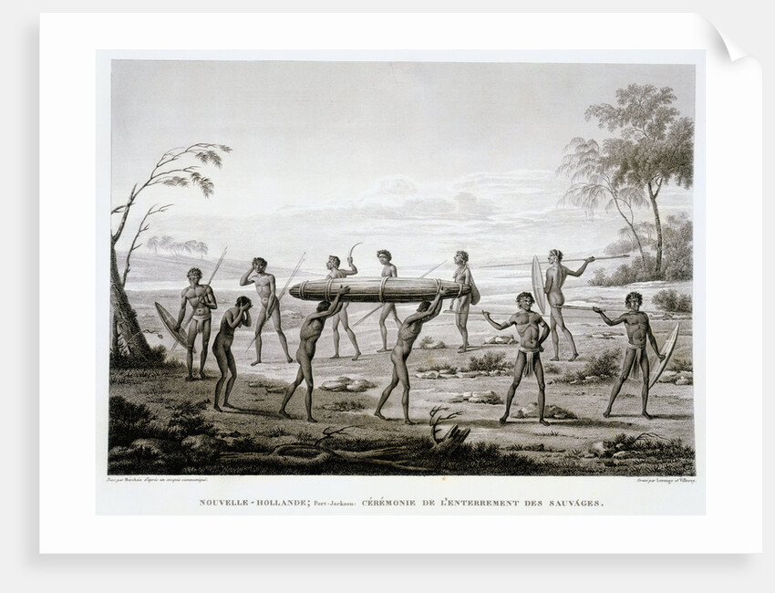 New Holland, Port Jackson: Burial Ceremony of the Aborigines Book Illustration by Anonymous