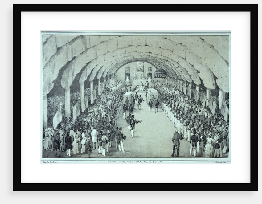 Lithograph of the Coronation of General Faustin Soulouque as Emperor of Haiti by Anonymous