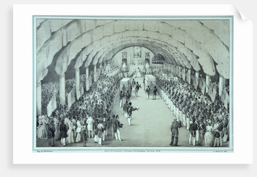 Lithograph of the Coronation of General Faustin Soulouque as Emperor of Haiti by Anonymous