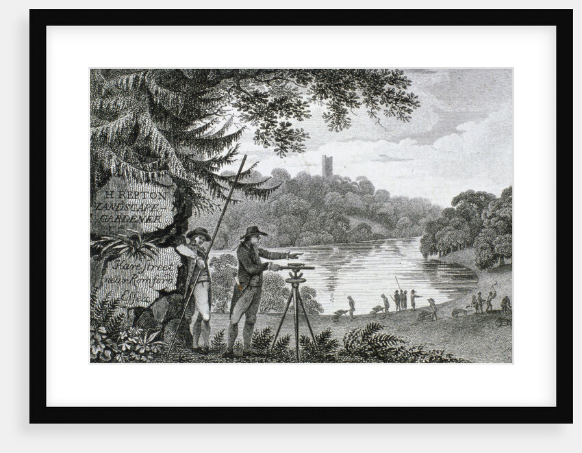 H. Repton: Landscape-Gardener Trade Card by Thomas Medland