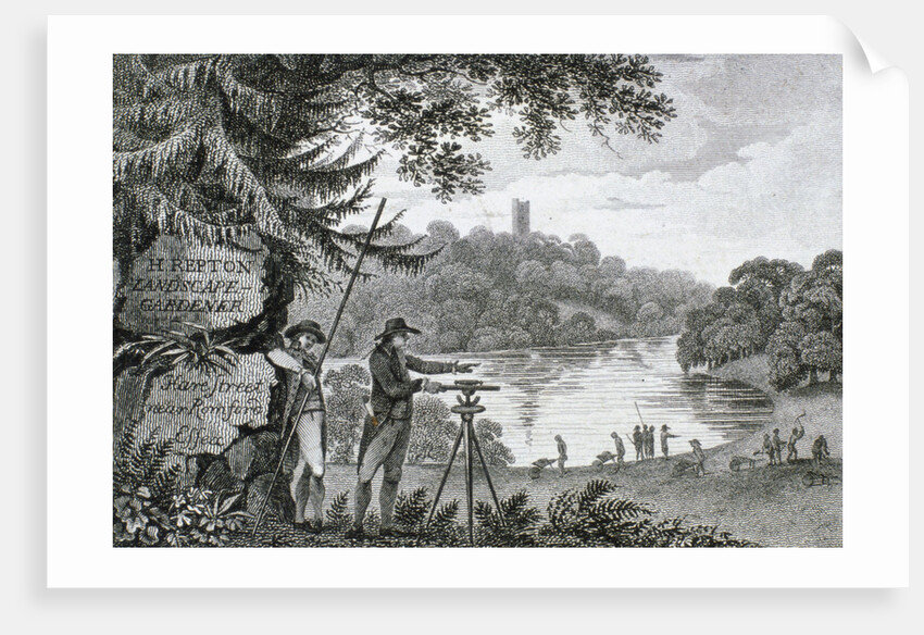 H. Repton: Landscape-Gardener Trade Card by Thomas Medland