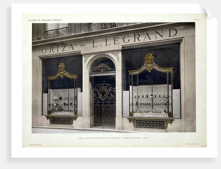 Facade of the Oriza - L. Legrand Shop in Paris by Anonymous