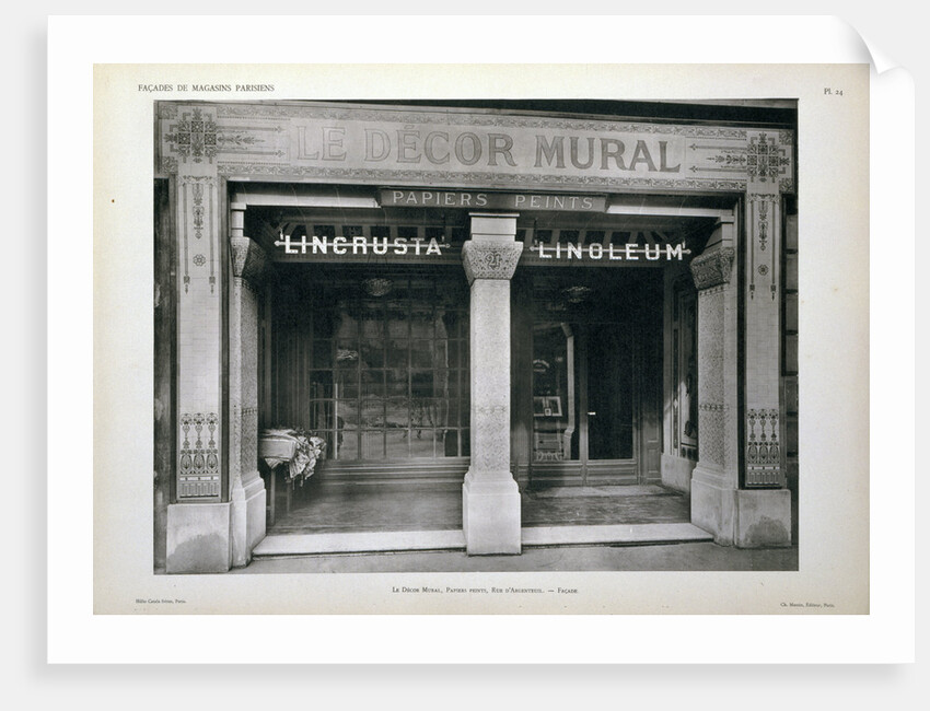 Facade of Le Decor Mural Shop in Paris by Anonymous