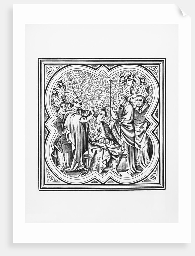 King Charlemagne's Coronation from the Chroniques de St Denis Manuscript by Anonymous