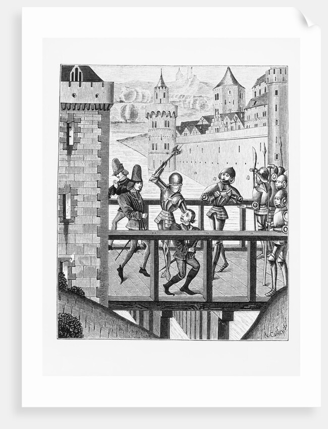 Illustration of the Assassination of Jean Sans Peur in Montreau, 1419 by Anonymous