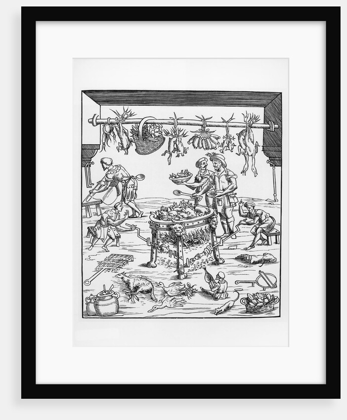 Illustration of an Italian Renaissance Kitchen by Anonymous
