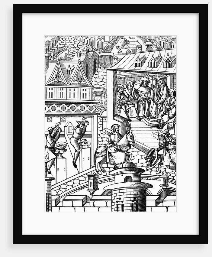 Woodcut Illustration Showing the Mint and Administrators by Anonymous