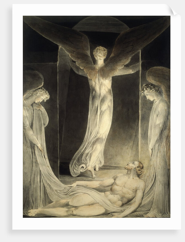 Angels Rolling away the Stone from the Sepulchre By William Blake by Anonymous