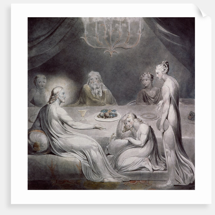 Christ in the House of Martha and Mary by William Blake