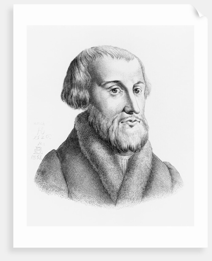 Engraved Portrait of Simon Grynaeus by Anonymous