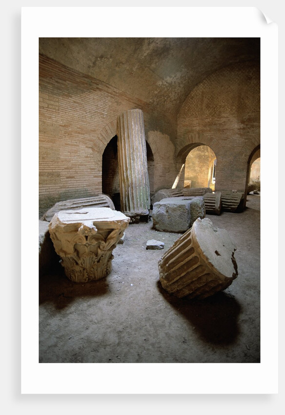 Ruins of Columns Under Amphitheater by Anonymous
