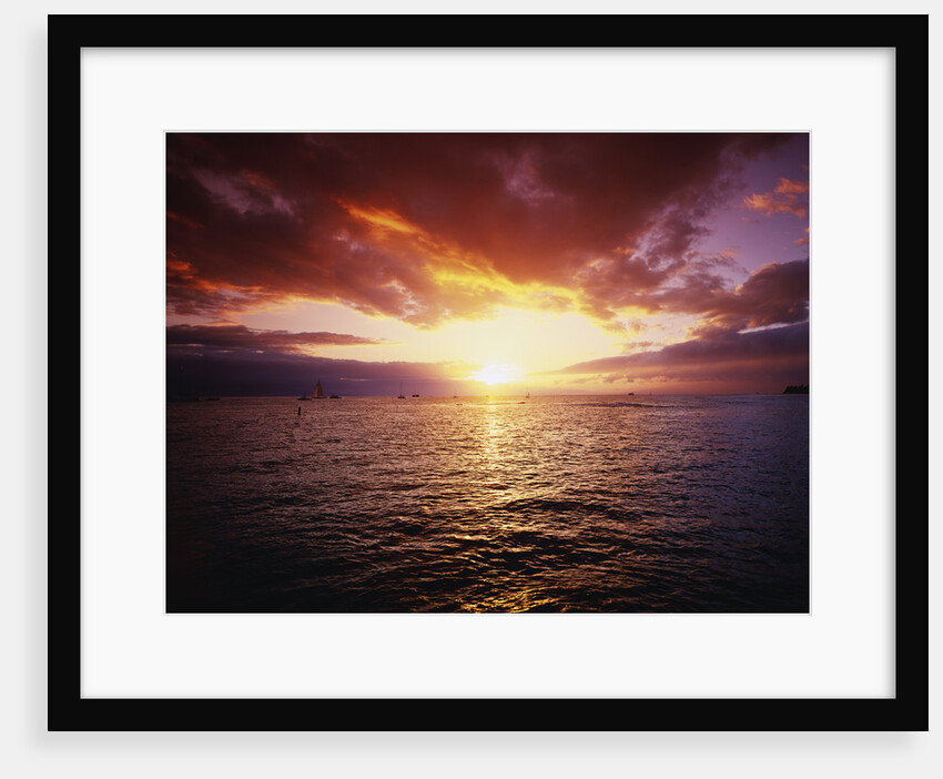 Sun Setting over Pacific Ocean by Anonymous