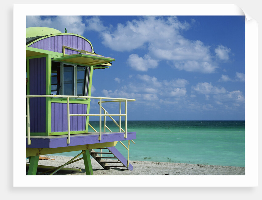 Lifeguard Tower Along South Beach by Anonymous