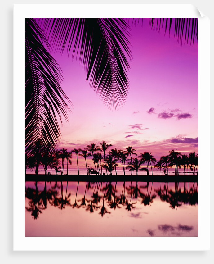 Sunset at Anaehoomalu Bay by Anonymous